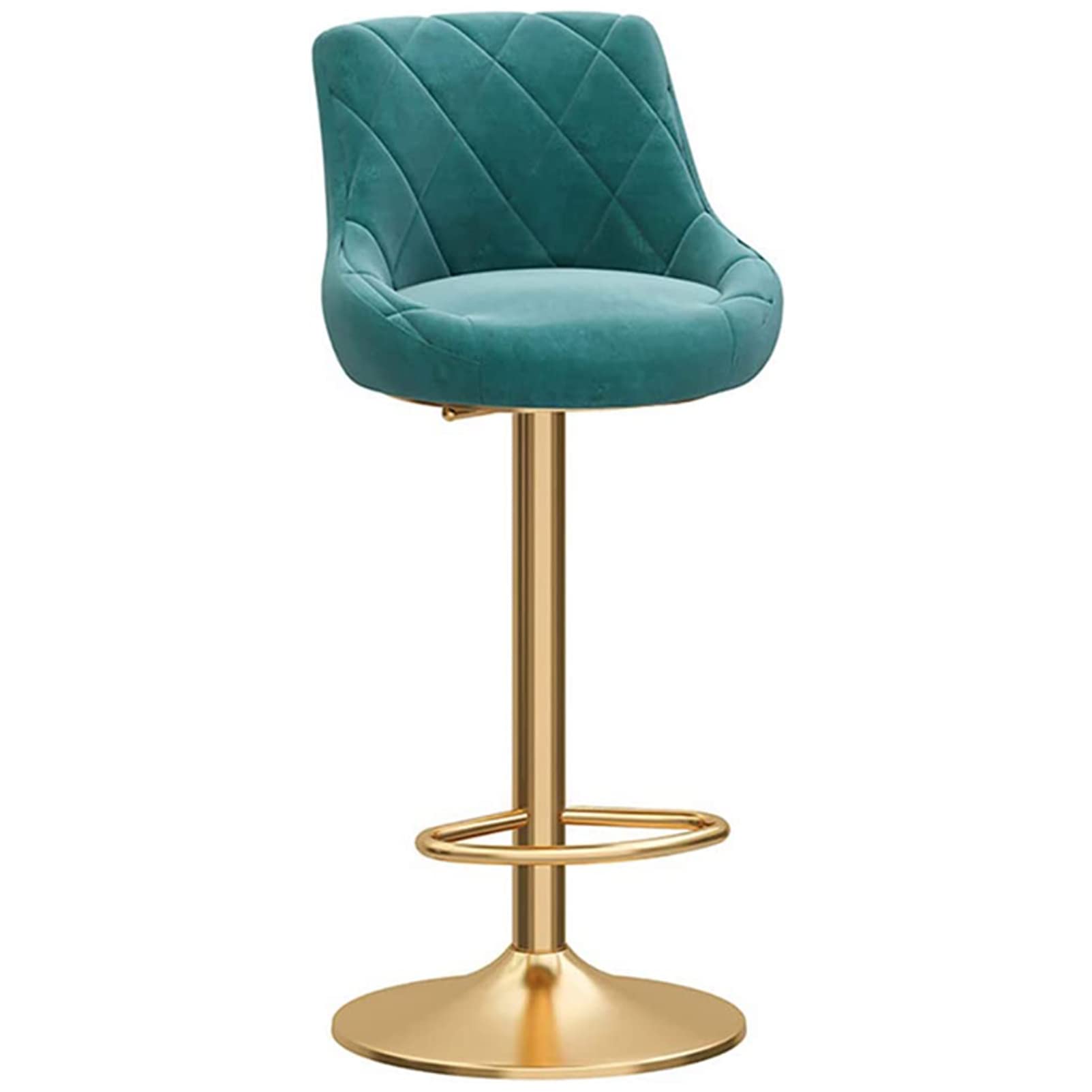 AYCDL Adjustable Bar Stools, Gold Metal Legs Bar Chairs Counter Barstool with Backrest and Footrest, Breakfast Dining Stools,Gold-One Size
