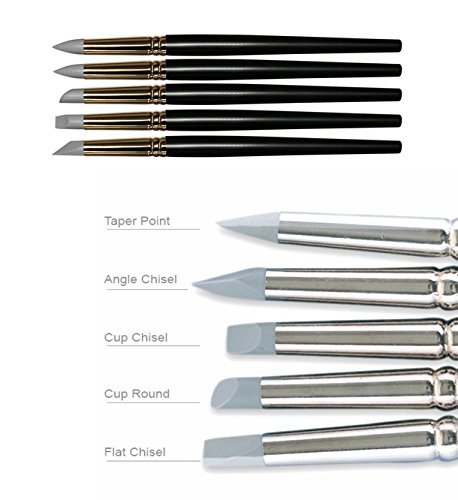 Takestop® Set 5 Pezzi Pennello PENNELLI con Punta