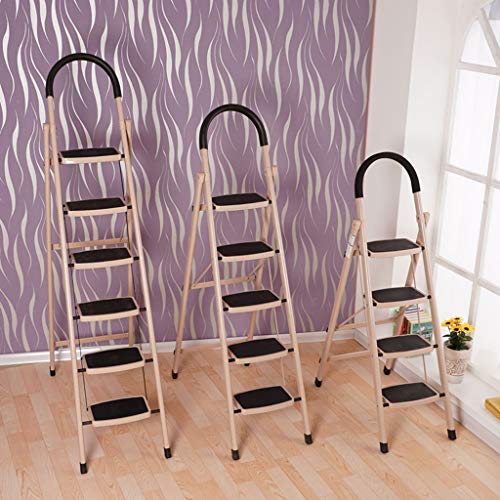 TZD-W ZWeiD Iron Ladder, Five-Step Outdoor Ladder Portable Folding Ladder Four-Step Multi-Function Ladder Library Ladder ladders for Home (Size : 4981155CM)