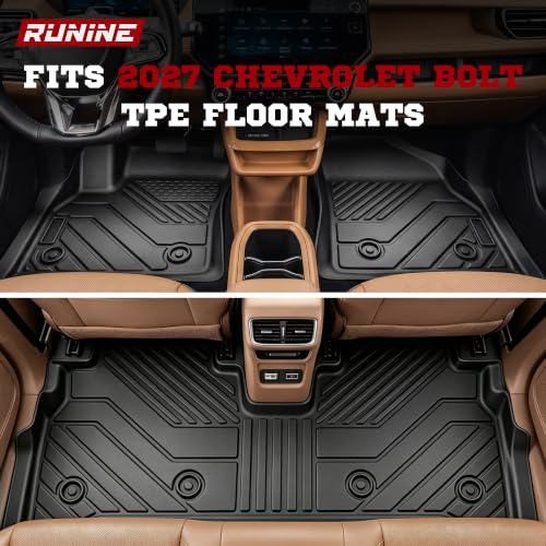 Image of Floor Mats for 2027 Chevrolet Bolt Full Set(with Trunk Lower Storage Mat), All Weather Custom Fit for 2027 Chevrolet Bolt Floor Mats, Trunk Mat, Backrest Mats, Trunk Storage Mat 2027 Bolt Accessories