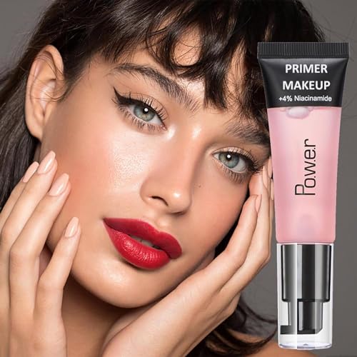 Make Up Primer - Hydrating Primer Makeup - Colour Corrector Quick - Gel Based Smooth Skin Tone Moisture Beauty Face Cosmetic - Infuse with Hyaluronic Acid Niacinamide Makeup Fade Dullness (PINK) - Image 3