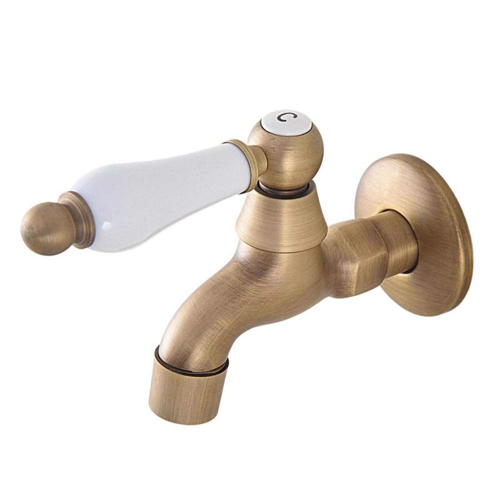 Wwpmnqd Style01 Taps Bronze Washing Machine Outdoor Faucet, Vintage Garden Bibcock Tap Wall Mounted Mop Brass For Garden(Style01)