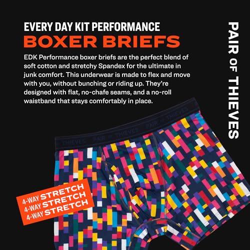 Pair of Thieves EDK Performance Boxer Briefs for Men, 3-Pack Ultra Soft, Breathable, 4-Way Stretch & No-Chafe Seams2