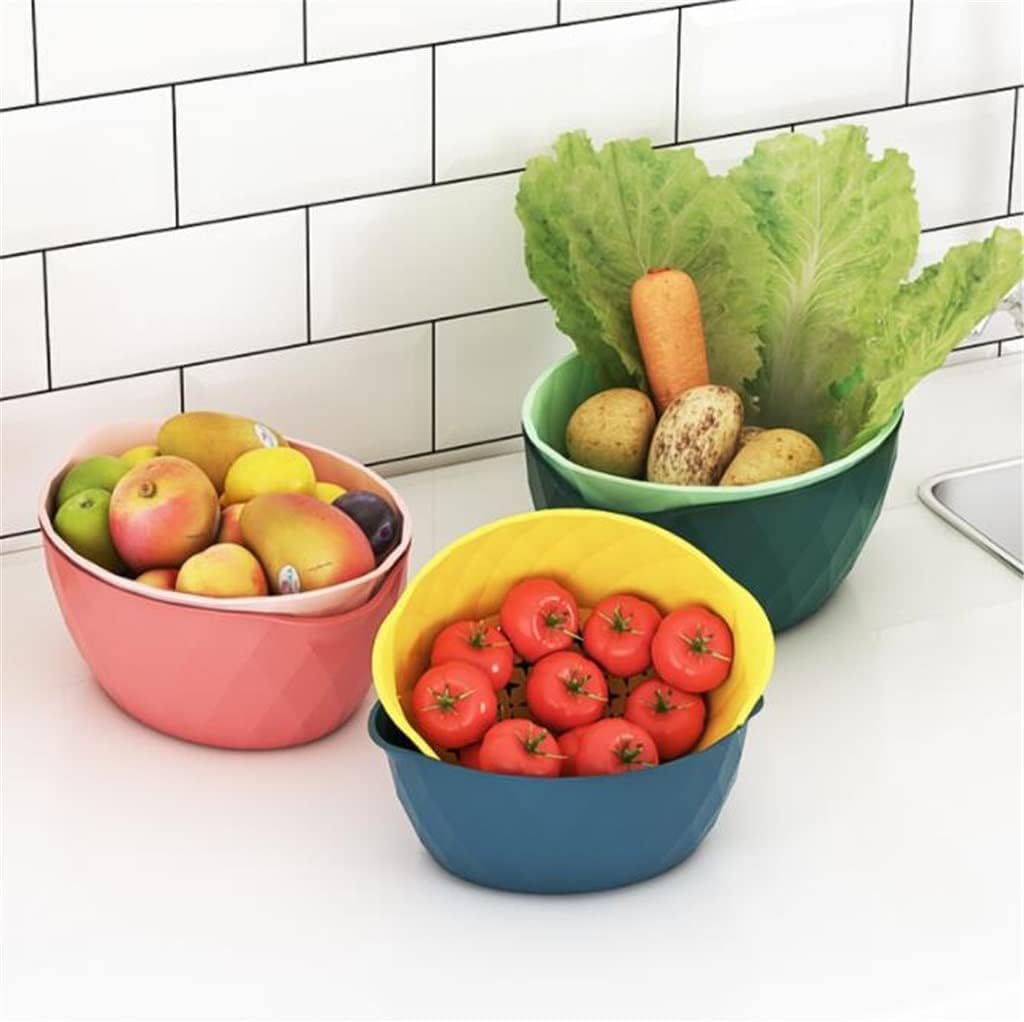 3 Set Of Dish Wash Layer Drain Basket Kitchen Leaking Basin(Black)