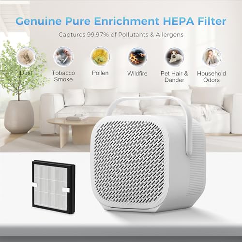 Image of 2 Pack DUO Replacement Filter for Pure Enrichment PureZone DUO Air Purifier | 3-in-1 True HEPA High-Efficiency Activated Carbon Filter for Home Large Room, Part No. PEAIRPLG