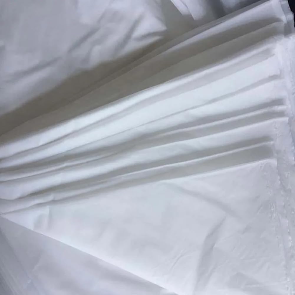 400 Mesh 1x5m Colador de Tela de Malla Reutilizable y Lavable de 25 micras, Filtro de Nailon para Alimentos, Cerveza, Leche, café, té y Frutas, Color Blanco