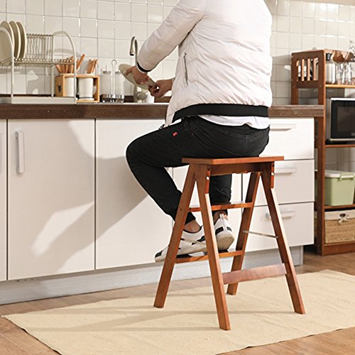 Escabeau pliable multifonction DASHADAO tabouret double usage 3 marches - 3