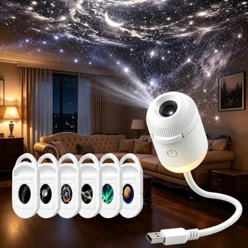 Hd Smart Dynamic 5D Holographic Night Light Projector，6 Films - image 1