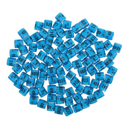 Yardwe 100 Piezas Tobillera De Paloma Mensajera Codorniz Banda Para El Pie Del Pinzón Anillos De Pata De Paloma Accesorios Para Palomas Banda De Palomas Plástico De Aluminio Blue
