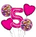 Paw Patrol Girl Balloon Bouquet 5th Birthday 5 pcs - Party Supplies