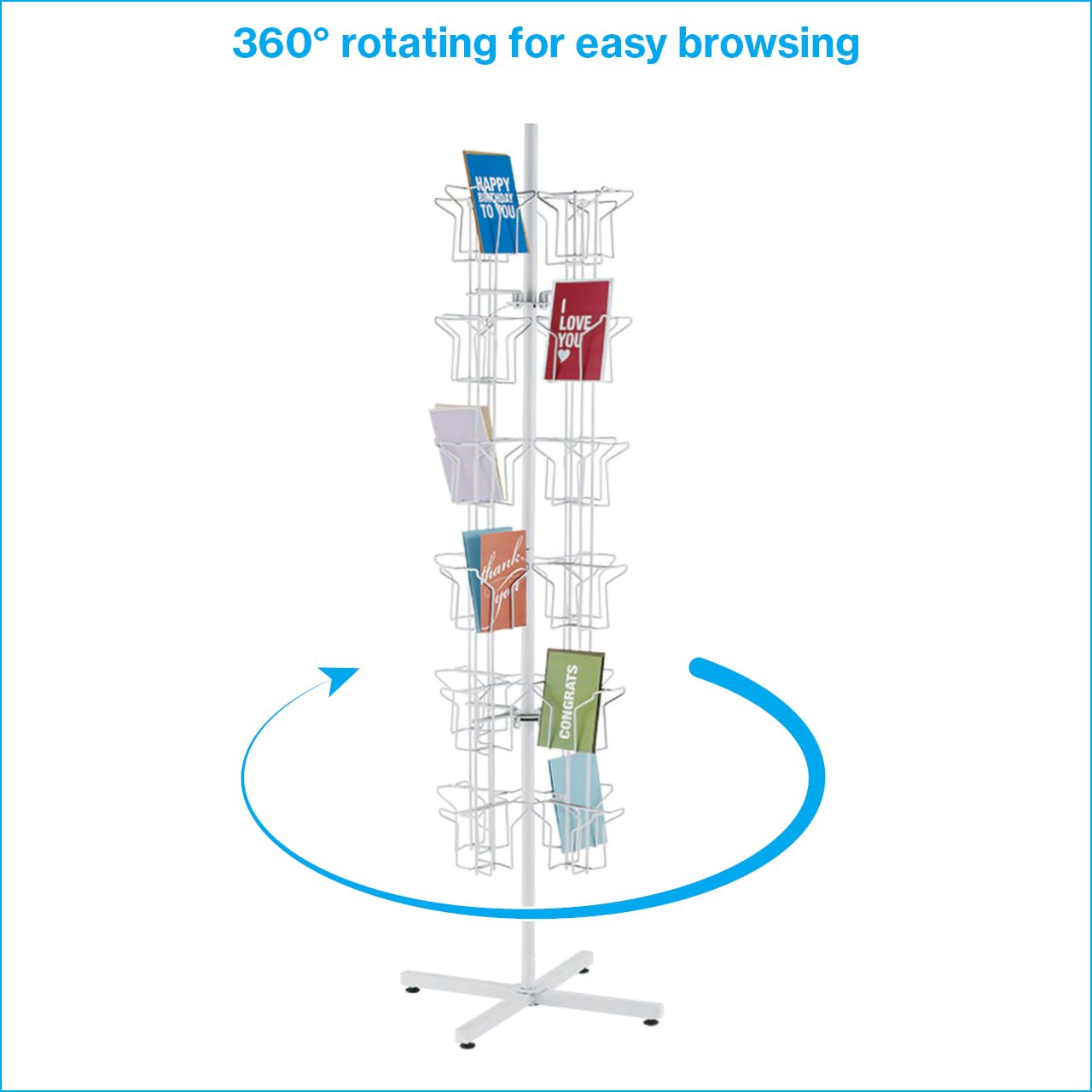 Amazon.com : SSWBasics Rotating Greeting Card Rack - 48 Pocket