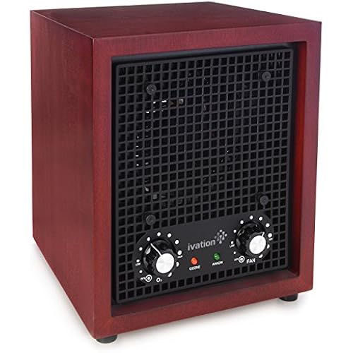 Ivation Ozone Generator Air Purifier, Ionizer & Deodorizer -Purifies Up to 3,500 Sq/Ft -Great for Dust, Pollen, Pets, Smoke & More Cherry