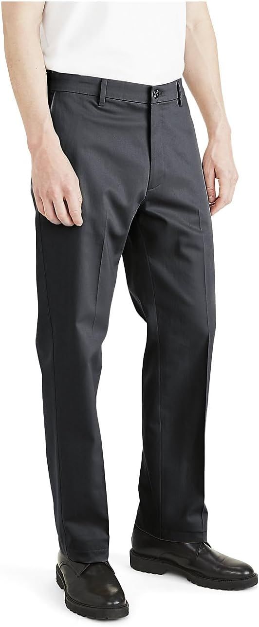 Dockers® Men's Classic Fit Signature Iron Free Khaki with Stain Defender Pants (Regular and Big & Tall), Steelhead, 44W x 30L