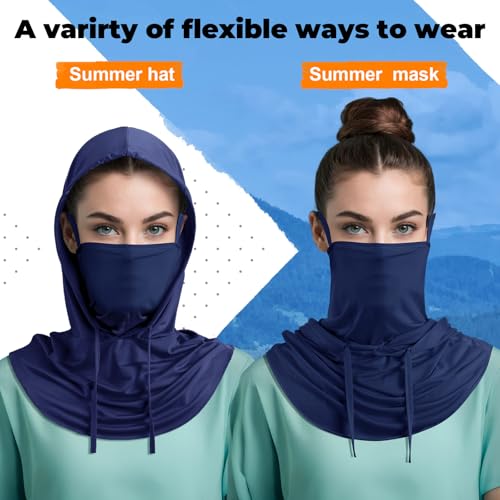 Image of Funtery Summer Cooling Balaclava Mask, UV Protection Hood Mask Breathable Cycling Face Cover Full Head Scarf for Men Women