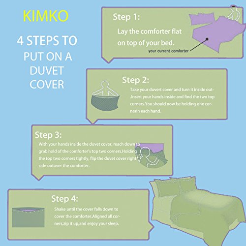 Kimko Soft Forest Deer Bedding Set Teens Cartoon Duvet Cover Set, Lightweight, Breathable And Durable.【4Pcs -1 Duvet Cover + 1 Flat Sheet + 2 Pillowcases】 #TOP2