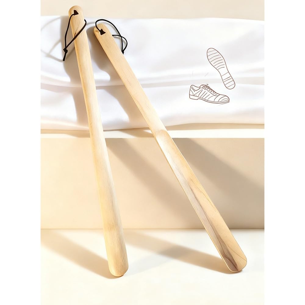 Calzascarpe Calzascarpe in Legno Massello da 23,5 Pollici, Ausilio for La Casa for Anziani, Lungo Ideale Come Regalo Il calzino Aiuta a Mettere i Calzini