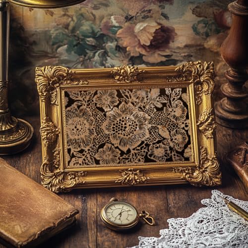 Dentelle dorée transfert meuble pour rehausser une commode en bois - 6