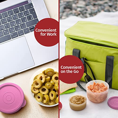 Image of Signoraware Mini Fresh BPA Free Plastic Containers (130ml x 8 | Set of 8 | Pink)