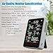 Professional 9-in-1 Indoor Air Quality Monitor with PM1.0 |PM2.5 |PM10 |HCHO |TVOC |CO2 |Humidity |Temperature |Time, Portable Easy to Use for Home Car Office (Sage Grey)