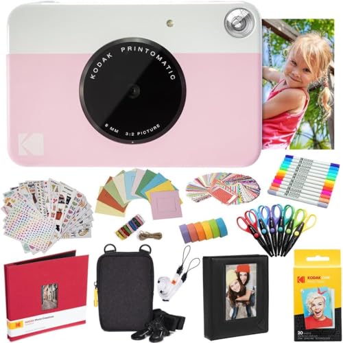Kodak Printomatic Instant Camera All-in-Bundle (Pink)