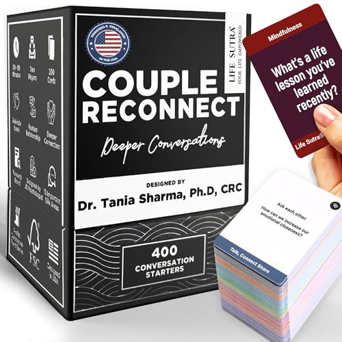 Couple Conversation Games & 400 Activities for Adults, Fun Board