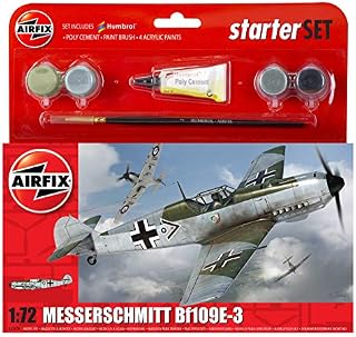 Airfix A55106 1:72 Messerschmitt Bf109e Military Aircraft Category 1 Gift Set
