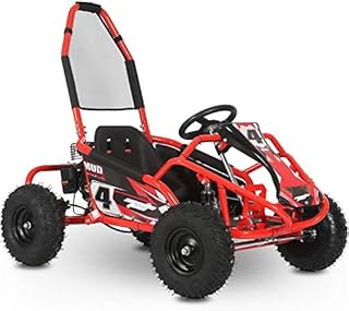 MotoTec Mud Monster 98cc Go Kart Full Suspension Red, 54x33x21