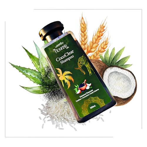 Women’s Herbal CocoClear Shampoo 250mL | Activated Charcoal for Damaged, Dry & Colored Hair | Natural Curl Enhancing | Removes Heavy Metal | Super Soft Hair in 1 Wash | Anti-dandruff, Detox, Clarifying