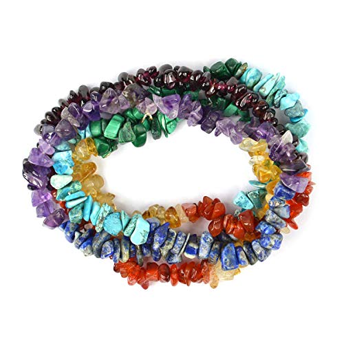 Image of Reiki Crystal Products Certified Natural Crystal Stone Chip Mala Necklace Collection for Men & Women, Reiki Energized Gemstone Jewellery for Meditation, Yoga, Spiritual Styling & Everyday Wear, Multiple Stone Variants