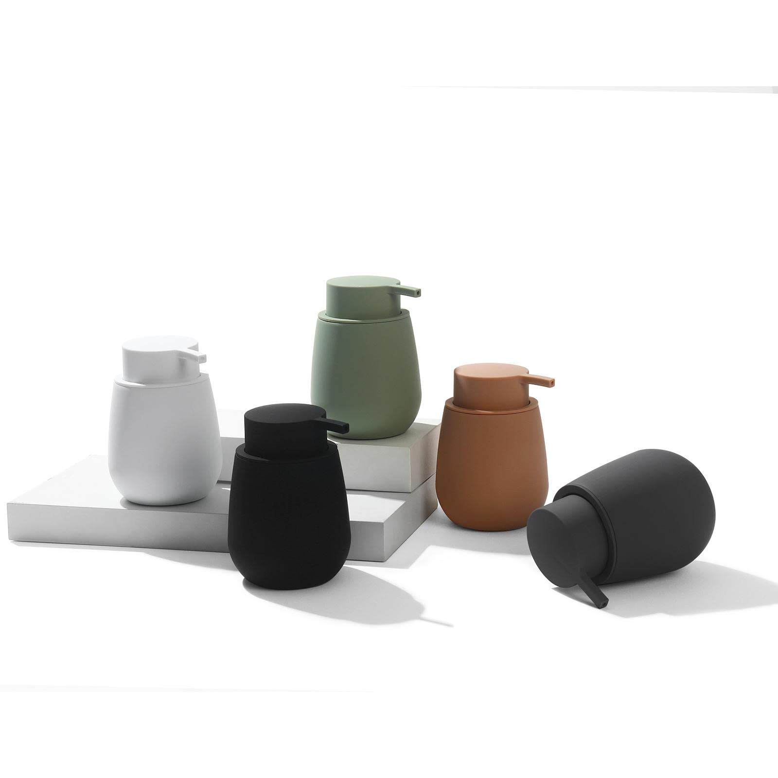 Juego de Accesorios de Baño de 5 Uds., Bote de Basura, Soporte para Cepillos de Dientes, Escobilla de Baño, Dispensador de Jabón Y Bandeja, negro, tal como se describe
