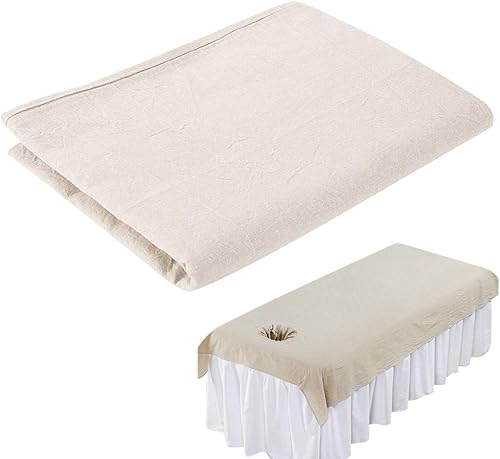 Funda de cama de masaje, sábanas de masaje de belleza, sofá de masaje de salón de spa, protector de cama de algodón suave con agujero para el