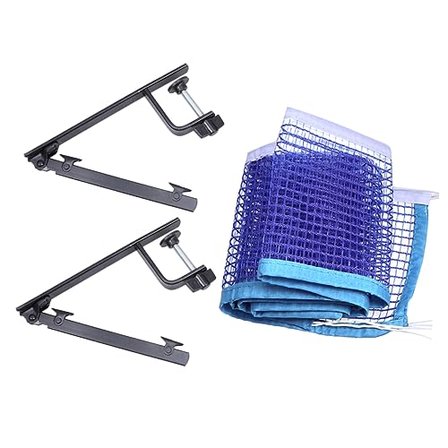 Yardwe Collapsible Pong Net Rack Portable Table Tennis Net Post Set Metal Clamp Posts for Play