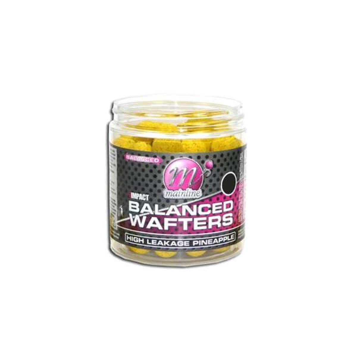 Mainline Baits HIGH IMPACT™ BALANCED WAFTERS 15mm 250ml TUB (High Leakage Pineapple)