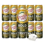 Canada Dry Ginger Ale, 7.5 Oz Cans, Pack of 10 (Bold Ginger Ale) with Bay Area Marketplace Napkins