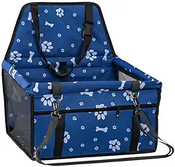 Assento Cadeirinha Pet Para Carros Viajar Transporte Cachorro e Gatos-Raças Pequeno Porte até 10kg(Azul Com Desenho)