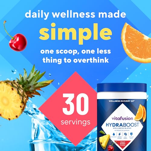 Vitafusion Hydraboost Hydration Drink Mix, Electrolytes Support Daily Hydration, Vitamins Support Cellular Energy & Immune Health, Prebiotic Fiber Supports Gut Health, Fruit Burst, 30 Servings - image 7