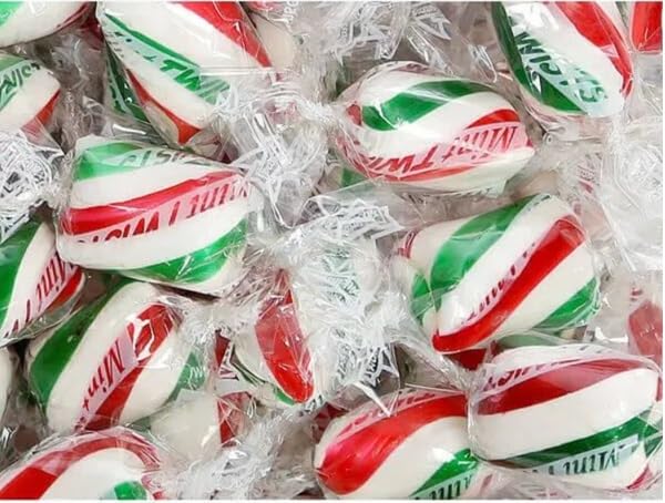 YANKEETRADERS Holiday Mint Twists Candy, Red and Green, 3 Pound Bulk Bag
