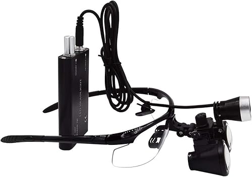 3,5-fache Lupe mit 3 W Scheinwerfer, 420 mm Zahnlupe, Fernglaslupe, Zahnlupe mit Aluminiumbox