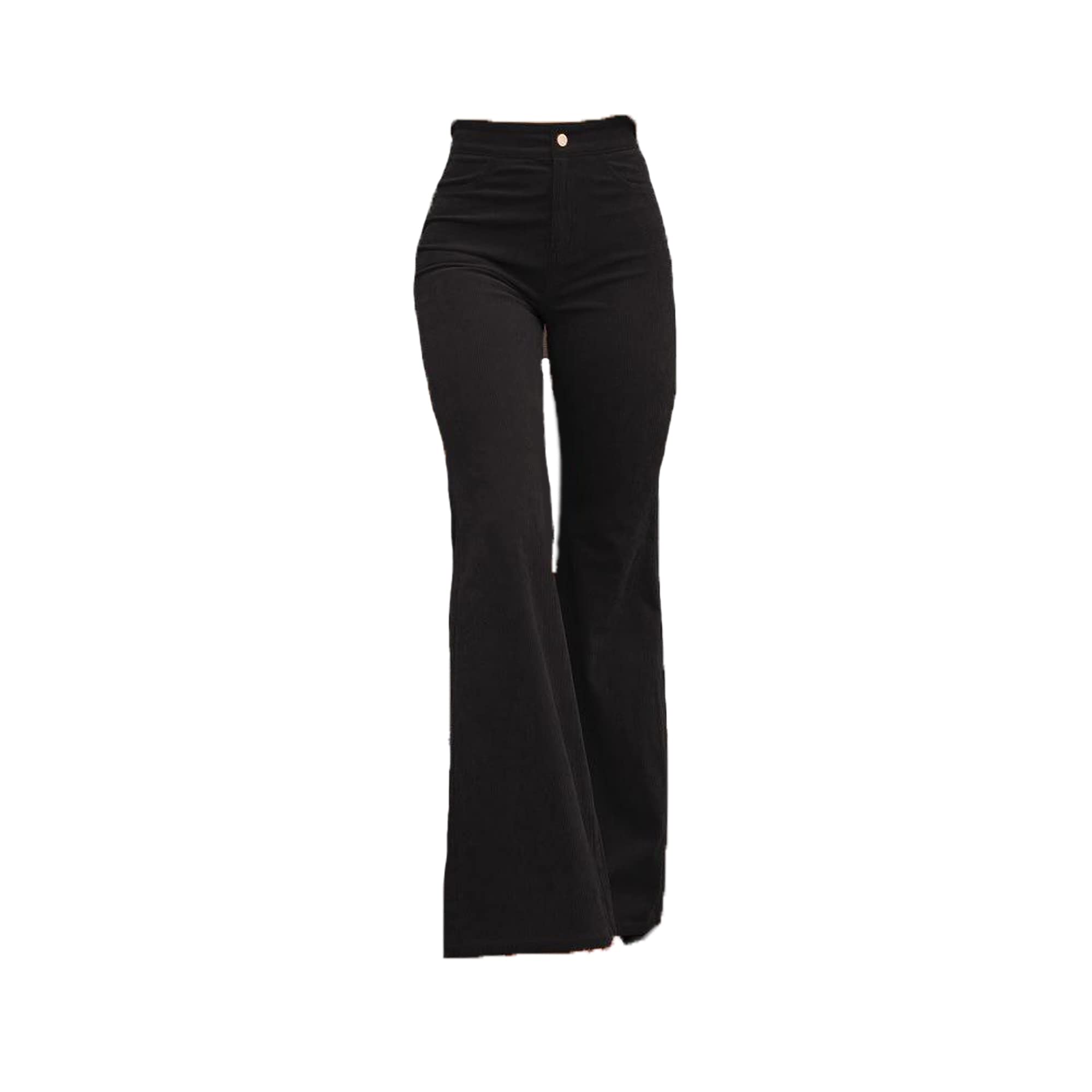 Autumn and Winter Womens Solid Color High Waist Slim Flare Pants Casual Pants Womens