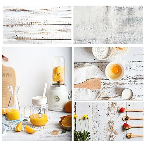 Brick Wall Backdrop Photography Paper 6 Pack Kit 22X34Inch/ 56X85Cm Flatlay Photo Background Double Sided For Food Product Jewelry Photoshoot Tabletop Pictures Props, #TOP4