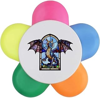 Azeeda 'Stained Glass Dragon' Flower Shape Hi...