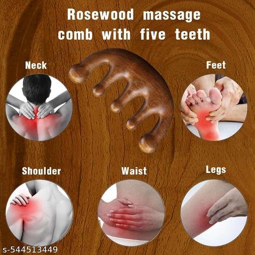 KENYS 1pcs Natural Wooden Scalp Massage Comb - Wide Tooth Gua Sha Hair Comb for Gentle Detangling & Meridian Stimulation (Pack Of 1) (Gua Sha Comb)Natural Wooden Scalp Massage Comb - Wide Tooth Gua S 1
