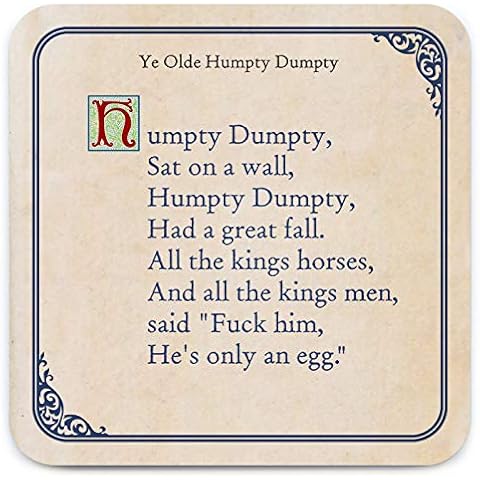 Brainbox Candy Funny Humpty Dumpty Coaster Cover
