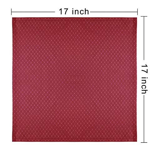 Vcvcoo Red Dinner Napkins Set Of 6, Cloth Napkins17 Inch Reusable Washable,Waffle Napkins For Wedding Holiday Christmas #TOP4