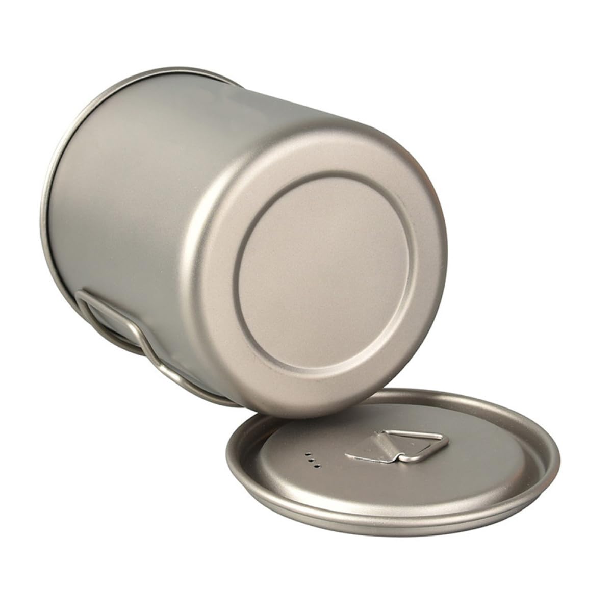 Tasse de Camping Pliable 750ml en Titane avec Couvercle