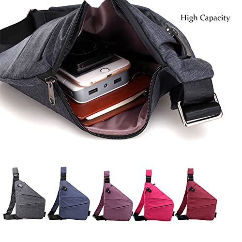 Jfxgjuv Personal Pocket Bag for Travel Crossbody Multi-Pocket Anti-Thief Travel Bag Premium Personal Pocket Bag for Men Women4