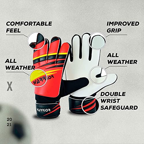 warrior gears Goalkeeper Glove Kids, Football Goal Keepers Gloves, Goalie Glove Kids with Double Wrist Protection - Image 3