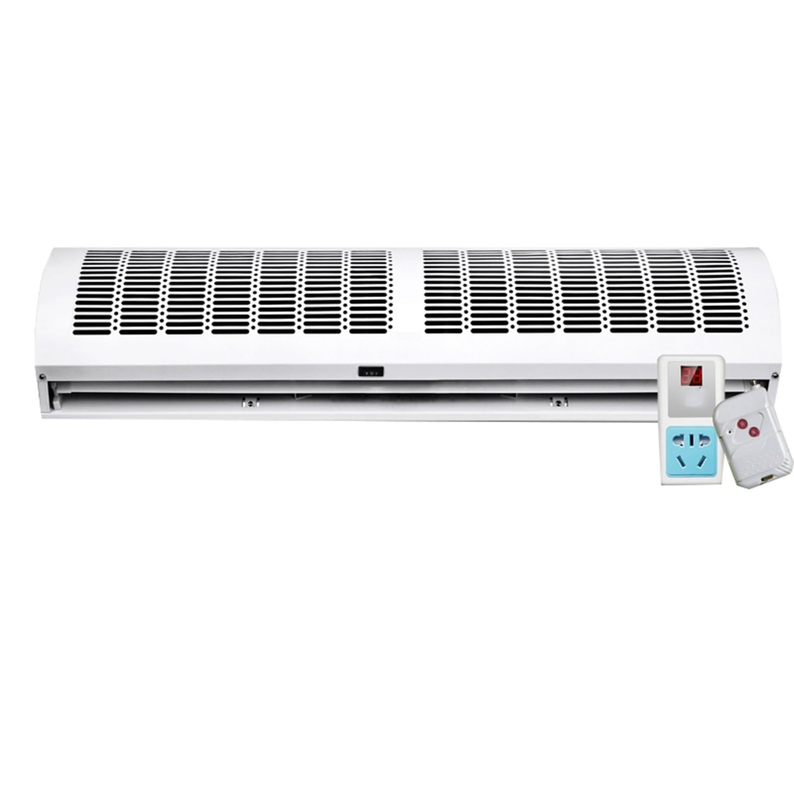 Cortina de Aire silenciosa Comercial Blanca, con Control Remoto, 90, 100, 120, 150 cm, 2 ajustes de dirección del Viento(150cm(59inch))