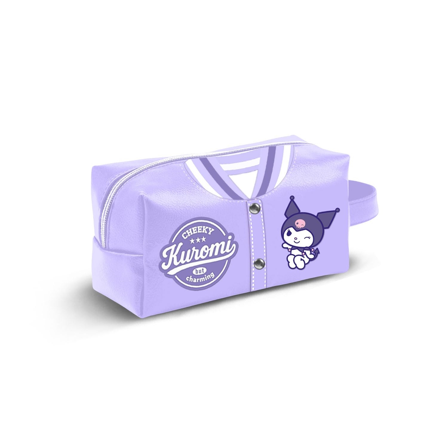 Hello Kitty Kuromi Varsity-Plus Brick Travel Toiletry Bag, Mauve, 27 x 13 cm