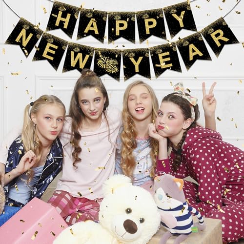 Image of OHOME New Years Decorations 2027 - Happy New Year Banner - New Years Eve Party Supplies - Happy New Year Decorations 2027 Eve Decorations